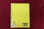 YELLOW Wide-Ruled Spiral Notebook